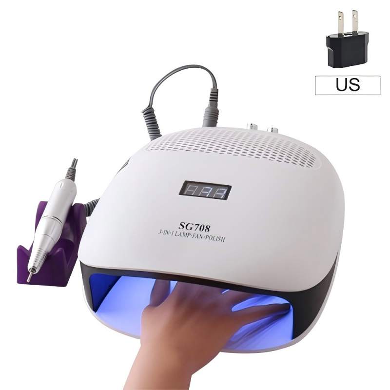 Trippelkombination handhållen nagellampa med kudde